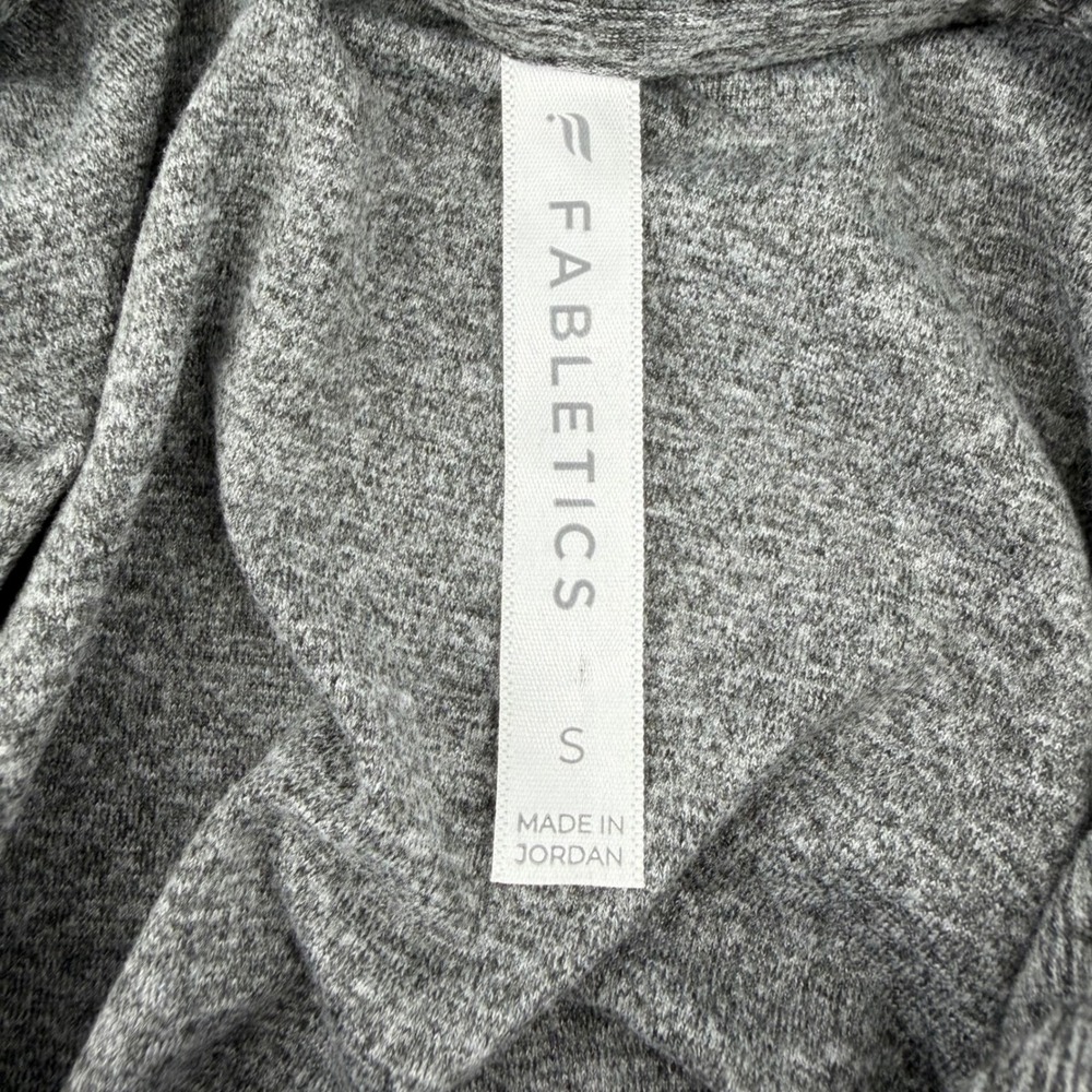 Fabletics Hoodie Womens Small Charcoal Grey Heathered Crop Pullover FT5838-R - Picture 4 of 9